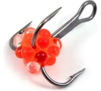 Крючок-тройник с икринкой ЯМАН, размер 14 int, красный, 5 шт Я-ТКИ14ФК