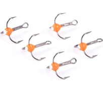 Крючок-тройник ЯМАН с каплей и глазком, размер 12 int, 5 шт Я-ТКГ12ФК
