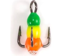 Крючок-тройник ЯМАН светофор, с глазком, размер 18 int, 5 шт Я-ТК 30