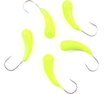 Вольфрамовая мормышка ЯМАН уралка с отверстием, р.5, вес 1.53 г, лимон, 5 шт Я-МР2337