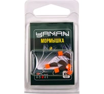 Безнасадочная мормышка ЯМАН Банан, черный, d-4.5 мм, вес 1.3 г, ядреный кубик красный, 5 шт Я-МР2566