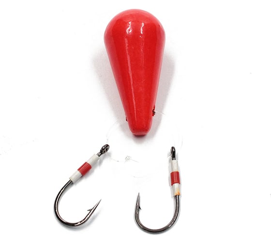 Приманка ЯМАН балда булава-6, с плавающими крючками, 30г, флуоресцентный красный Я-МР1457Фк 1