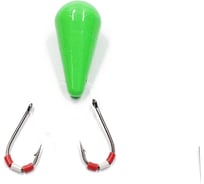 Приманка ЯМАН балда булава-6, с плавающими крючками, 30г, флуоресцентный зеленый Я-МР1457ФЗ