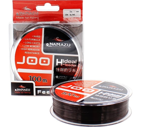Леска Namazu joo, l-100 м, d-0.18 мм, test-3.22 кг, черная NJ100-0,18