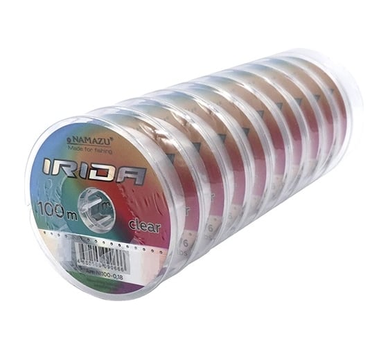 Леска Namazu irida, l-100 м, d-0.28 мм, test-6.24 кг, прозрачная, 10 шт NI100-0,28