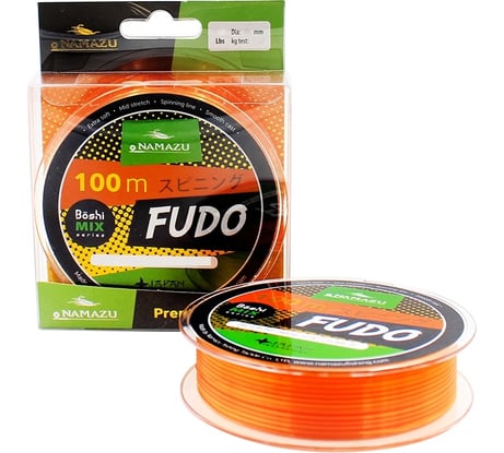 Леска Namazu fudo, l-100 м, d-0.35 мм, test-10.00 кг, оранжевый/желтый NF100-0,35