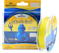 Плетеный шнур Namazu supahiro 4х, l-100 м, d-0.16 мм, test-8.5кг, желтый NSH100-0,16Y