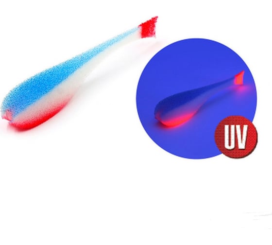 Поролоновая рыбка с силиконовой вставкой ЯМАН р. 135 мм, цвет 22 uv, 5 шт. Y-PS135-22
