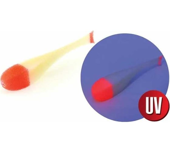Поролоновая рыбка с силиконовой вставкой ЯМАН р. 120 мм, цвет 15 uv, 5 шт. Y-PS120-15 1