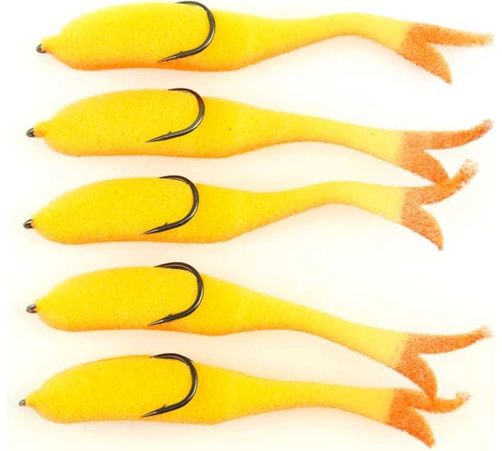 Поролоновая рыбка ЯМАН devious minnow на двойнике, р. 120 мм, цвет 20 uv, 5 шт. Y-DM120-20 1