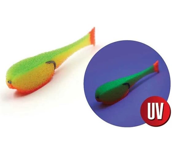 Поролоновая рыбка ЯМАН на двойнике, р. 125 мм, цвет 21 uv, 5 шт. Y-P125-21
