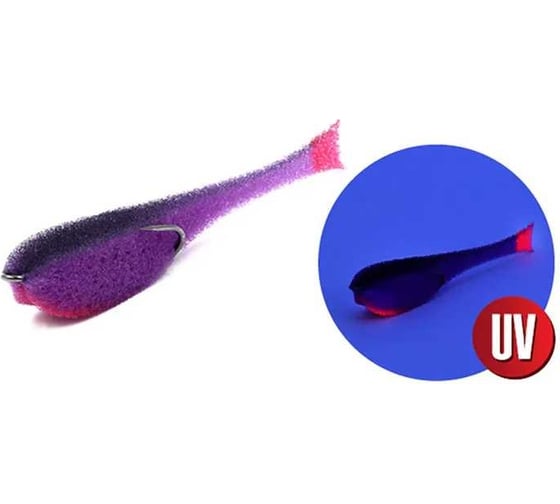 Поролоновая рыбка ЯМАН на двойнике, р. 140 мм, цвет 25 uv, 5 шт. Y-P140-25