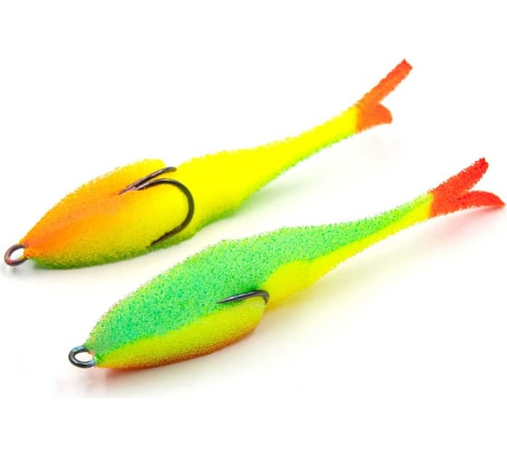 Поролоновая рыбка ЯМАН devious minnow на двойнике, р. 90 мм, цвет 26 uv, 5 шт. Y-DM90-26 1