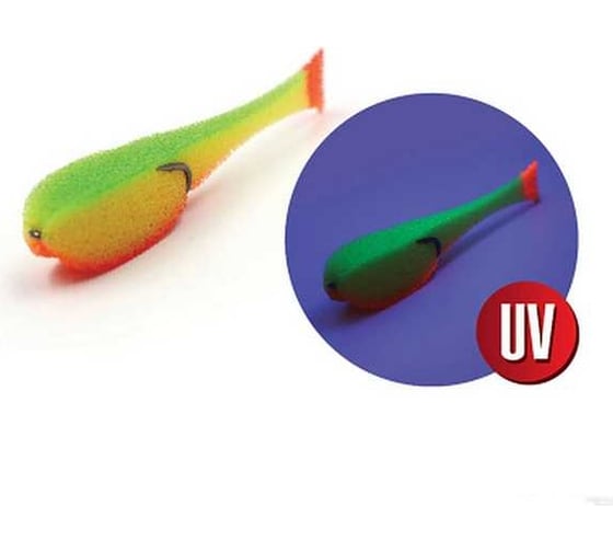 Поролоновая рыбка ЯМАН на двойнике, р. 140 мм, цвет 21 uv, 5 шт. Y-P140-21