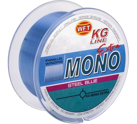 Монофильная леска WFT KG MONO EXTRA Steel Blue 300/040 1D-C-974-040