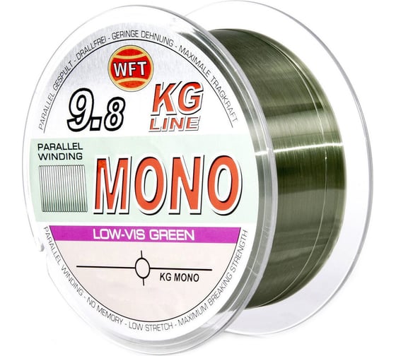 Монофильная леска WFT KG MONO Green 300/040 1D-C-983-040