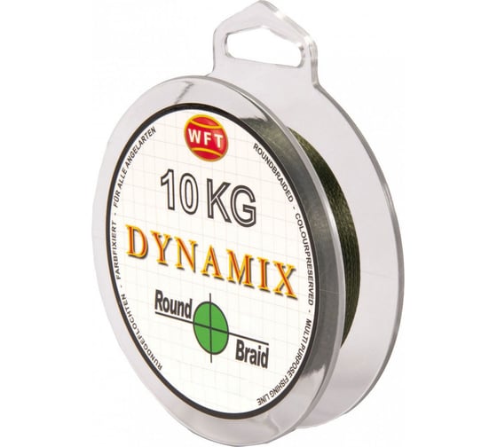 Плетеная леска WFT KG ROUND DYNAMIX Green 150/020 1D-C-100-020 1
