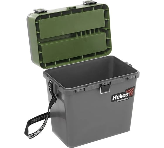 Рыболовный зимний ящик Helios серый/хаки hs-ib-19-gh 00000351016