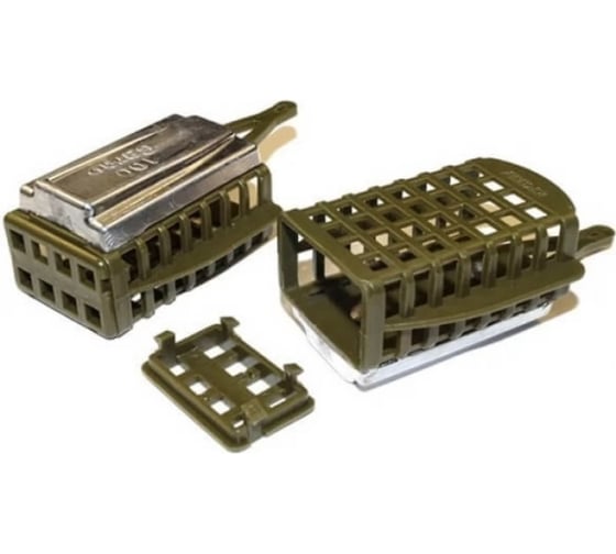 Фидерная кормушка SALMO FEEDER SQUARE съёмное дно, 20г 8547-020 1