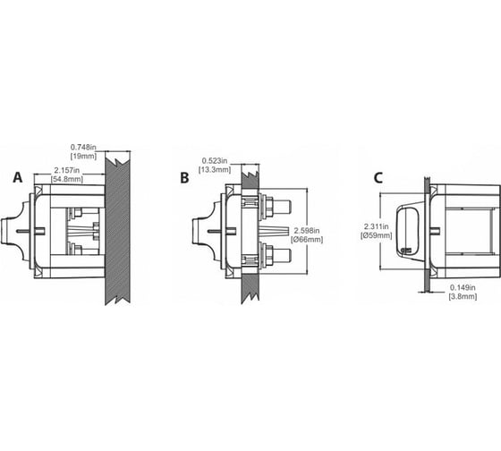 Переключатель батарей SeaFlo 300-500А, 6V-32V SFCBS-300-402