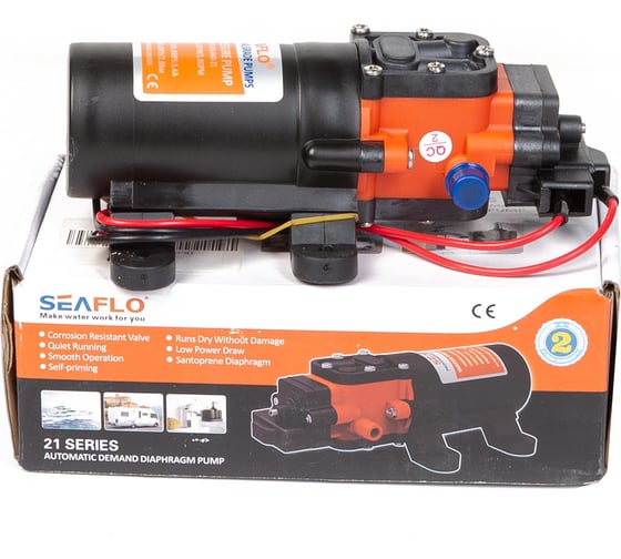 Водооткачивающая мембранная помпа SeaFlo 3.8 л/мин, 2.8BAR, 24V SFDP2-010-040-21
