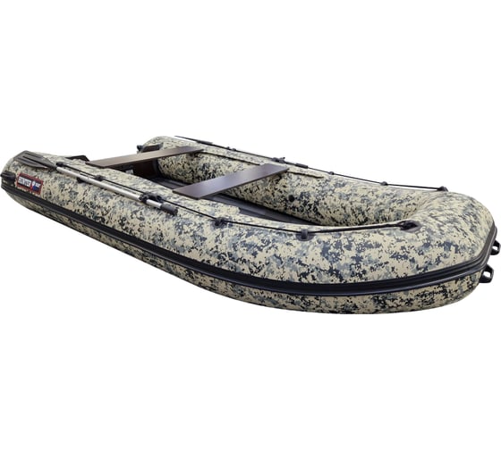Надувная лодка Hunterboat хантер 390 а, зеленый пиксель 3902026