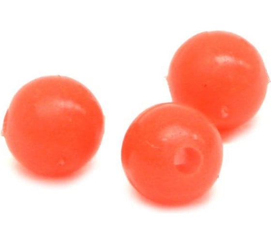 Фидерная бусина Namazu soft beads, pvc, овальная, d-3.7 мм, l-5.2 мм, оранжевый, 20 шт. N-SBF-05 1