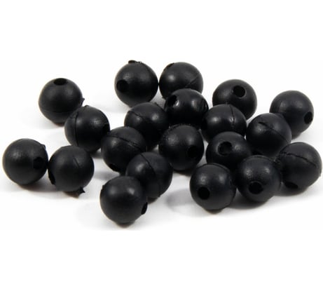 Фидерная бусина Namazu soft beads, pvc, d-7 мм, круглая, черный, 20 шт. N-SBF-15