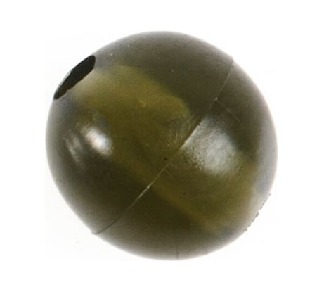 Фидерная бусина Namazu soft beads, pvc, d-7 мм, круглая, темно-зеленый, 20 шт. N-SBF-11