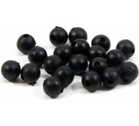 Фидерная бусина Namazu soft beads, pvc, d-8 мм, круглая, черный, 20 шт. N-SBF-16