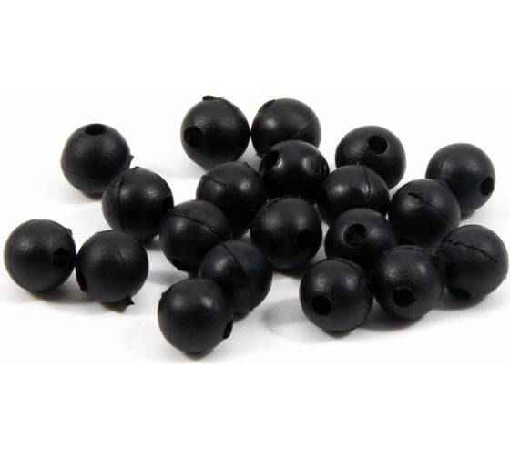 Фидерная бусина Namazu soft beads, pvc, d-5 мм, круглая, черный, 20 шт. N-SBF-13 1