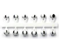 Микробисер шар ЯМАН d-3 мм, белый/черный арбуз, подвеска короткая, 12 шт Я-МБ62