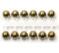Микробисер шар ЯМАН d-4 мм, золотой, подвеска короткая, 12 шт Я-МБ34