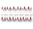 Микробисер шар ЯМАН d-4 мм, белый/красный арбуз, подвеска короткая, 12 шт Я-МБ65 1