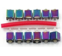 Микробисер куб, d-2,2 мм, цв. хамелеон, подвеска короткая (уп. 12 шт.) ЯМАН Я-МБ07