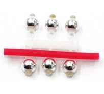 Микробисер ЯМАН латунь, d-4 мм, серебряный, подвеска короткая 6 шт Я-МБ21