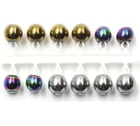 Микробисер шар ЯМАН d-4 мм, mix, подвеска короткая, 12 шт Я-МБ38