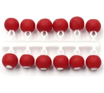 Микробисер шар ЯМАН d-4 мм, флуоресцентный красный, подвеска короткая, 12 шт Я-МБ58