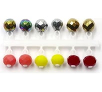 Микробисер ЯМАН кристалл, d-4 мм, цвет mix, подвеска короткая, 12 шт Я-МБ51