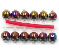 Микробисер шар ЯМАН d-4 мм, хамелеон, подвеска короткая, 12 шт Я-МБ06