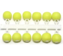 Микробисер шар ЯМАН d-4 мм, флуоресцентный желтый, подвеска короткая, 12 шт Я-МБ57