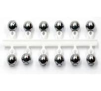 Микробисер шар ЯМАН d-3 мм, серебряный, подвеска короткая, 12 шт Я-МБ35