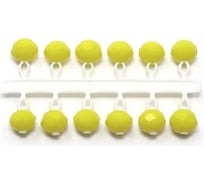 Микробисер ЯМАН кристалл, d-4 мм, желтый, подвеска короткая, 12 шт Я-МБ45