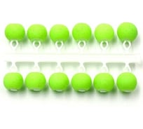 Микробисер шар ЯМАН d-4 мм, флуоресцентный зеленый, подвеска короткая, 12 шт Я-МБ59