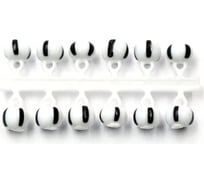 Микробисер шар ЯМАН d-4 мм, белый/черный арбуз, подвеска короткая, 12 шт Я-МБ63