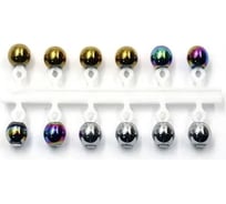 Микробисер шар ЯМАН d-3 мм, mix, подвеска короткая, 12 шт Я-МБ37