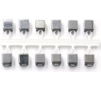 Микробисер ЯМАН куб, d-2.8 мм, серебряный, подвеска короткая, 12 шт Я-МБ31