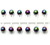 Микробисер шар ЯМАН d-3 мм, хамелеон, подвеска короткая, 12 шт Я-МБ32