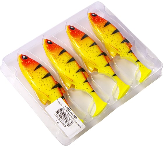 Виброхвосты Lucky John LJ 3D Series ANIRA SOFT SWIM 5.0in (12.70)/A04, 4 шт 140414-A04B