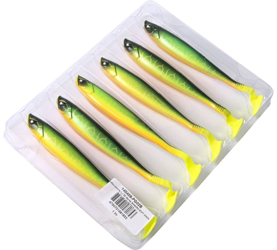 Виброхвосты Lucky John LJ 3D Series BASARA SOFT SWIM 6.0in (15.20)/PG02, 6 шт 140405-PG02B